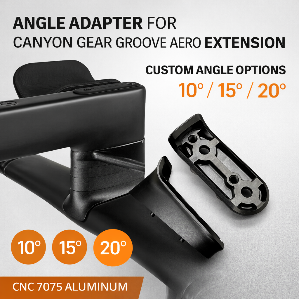 Aerobar Angle Adapter for Canyon Aeroad CP0048 | Compatible with Canyon Gear Groove Aero Extension | 10° / 15° / 20°
