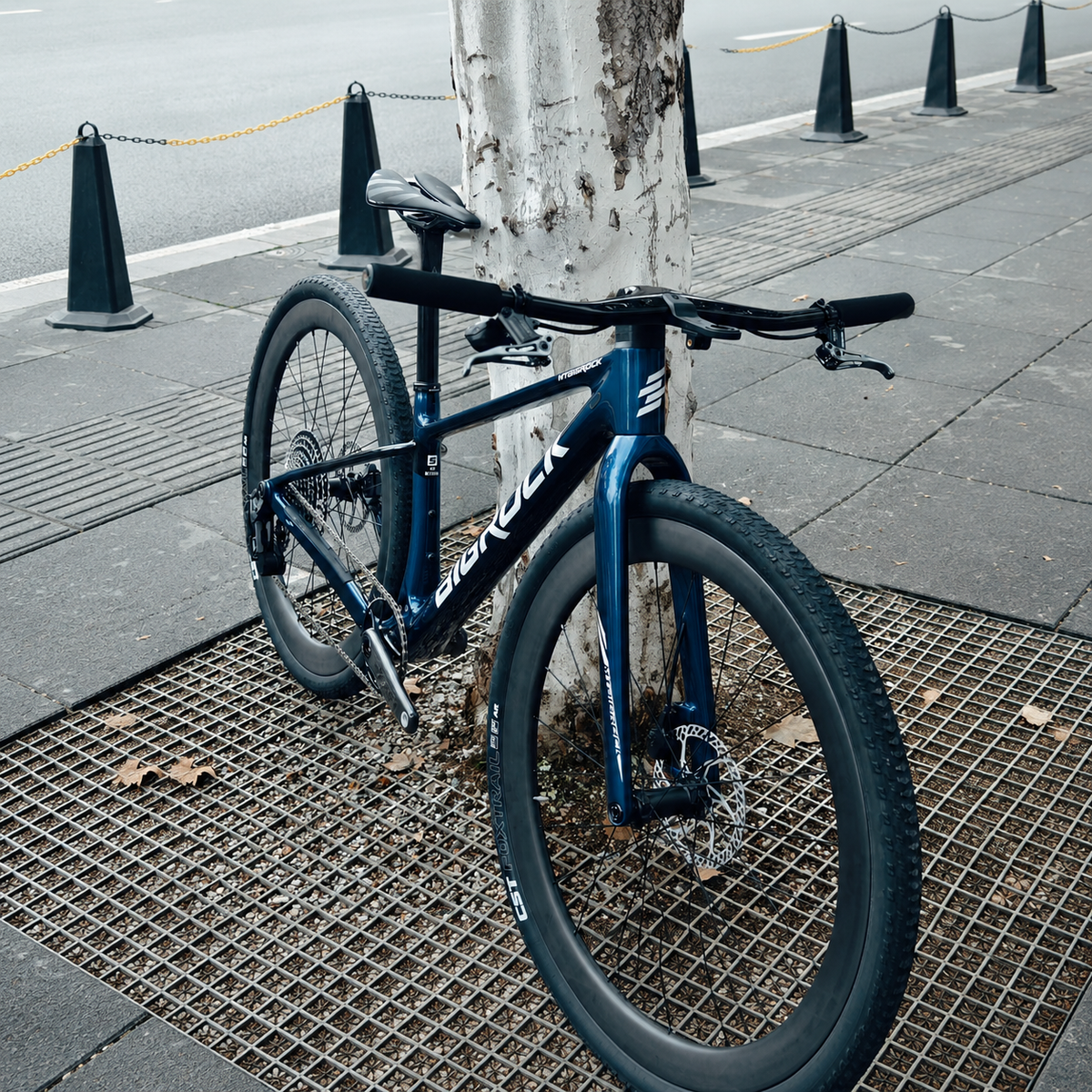 BIGROCK Full Internal Cable Routing Carbon Fiber Integrated MTB Handlebar