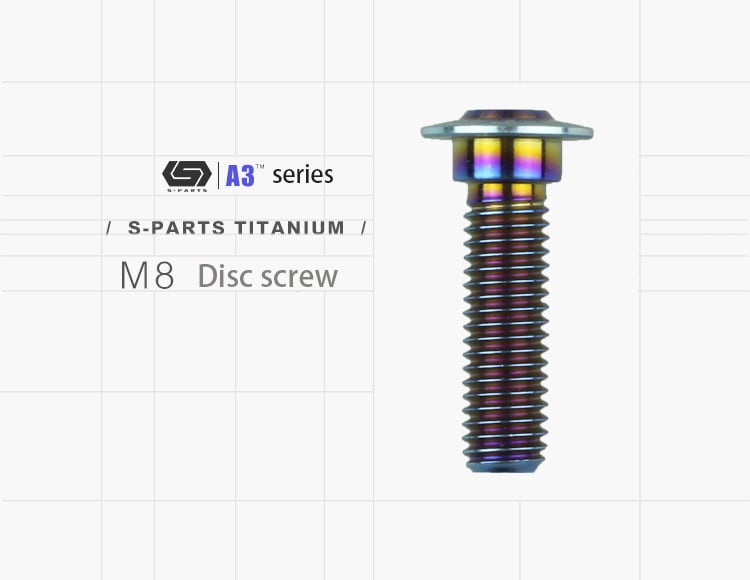 S-PARTS vis à épaulement M8 pour disque de frein en alliage de titane pour moto électrique