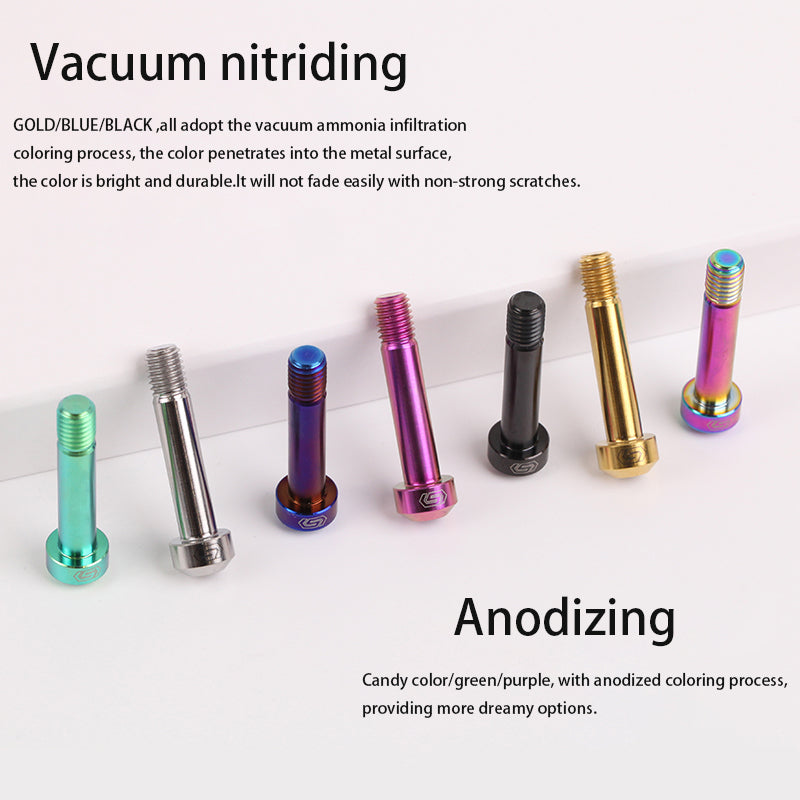 Vis M8 en alliage de titane pour vélo, amortisseurs, vis, accessoires multicolores pour vélos