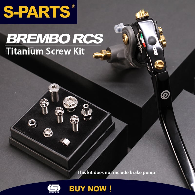 S-PARTS Brembo rcs RCS CC Kit de vis supérieure en titane pour pompe de frein de moto