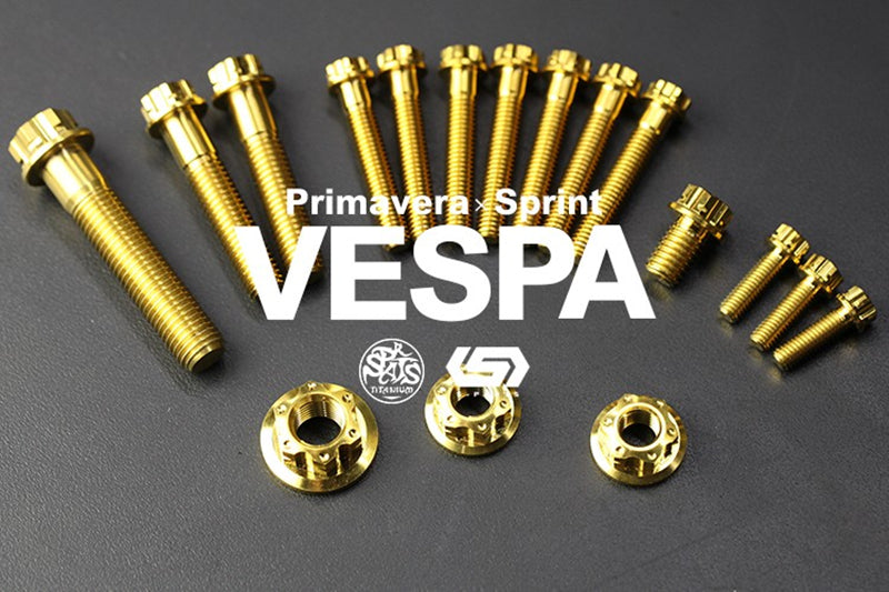 Vis en alliage titane doré S-parts pour Vespa Primavera Sprint 150