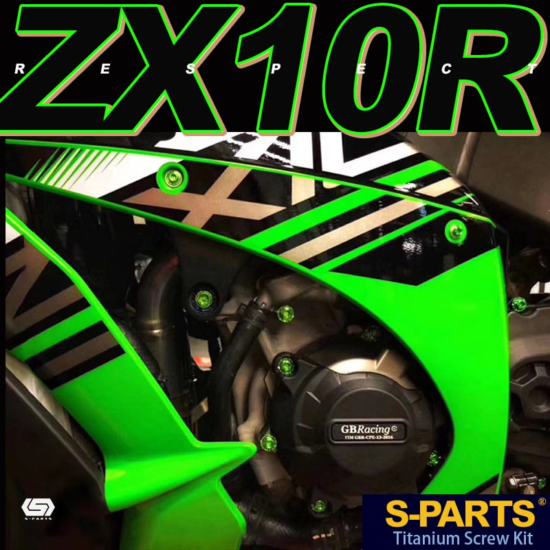 Série S-parts en alliage de titane A3, adaptée aux vis de fixation de la moto ZX10R modifiée