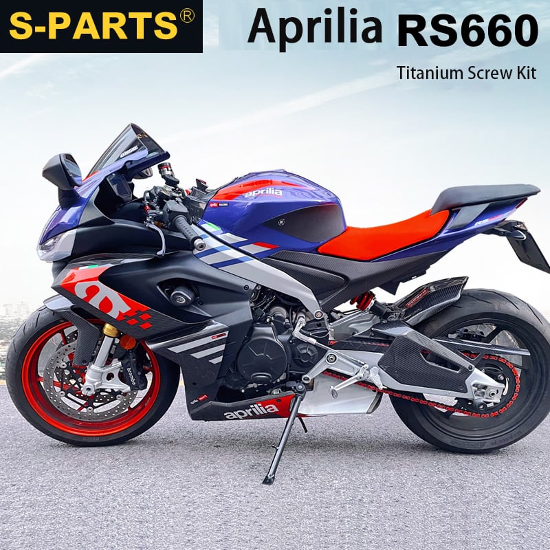 Les vis en alliage de titane S-parts A3 conviennent pour la modification de la moto apulia RS660