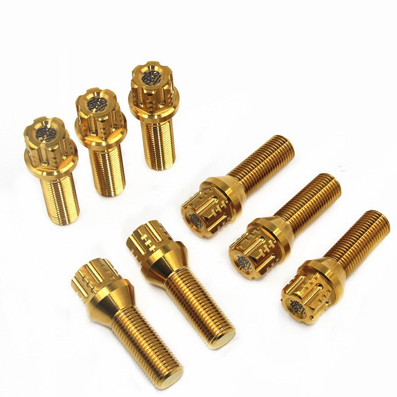 Viti per mozzo in lega di titanio S-parts Stan Titanium M14 P1.5 Volkswagen, Audi, Mercedes Benz standard nazionale