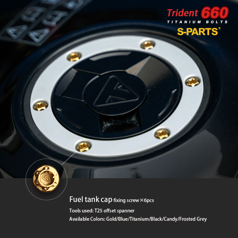 Trident 660 A3 moto modificata auto intera viti in lega di titanio dadi locomotiva