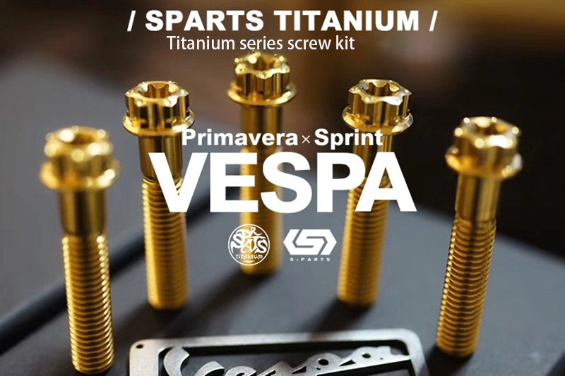 Vis en alliage titane doré S-parts pour Vespa Primavera Sprint 150