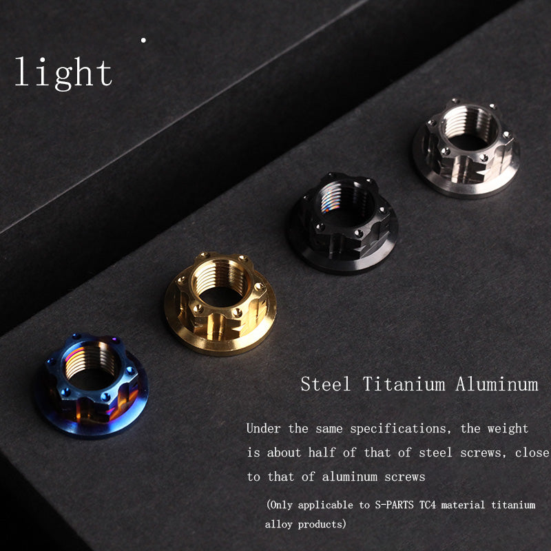 S-parts écrous à collerette A3 M10 pour voiture électrique, vis en alliage de titane, accessoires de moto