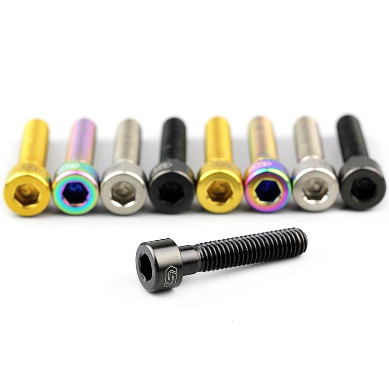 S-PARTS M6x30/40/35/50/60/70 Coperchio cuffia Pinza freno a disco Vite testa stelo in lega di titanio