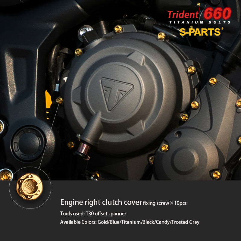 Trident 660 A3 moto modificata auto intera viti in lega di titanio dadi locomotiva