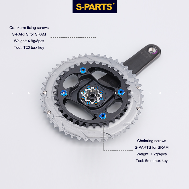 S-PARTS Parafusos de Câmbio em Titânio para SRAM FORCE AXS