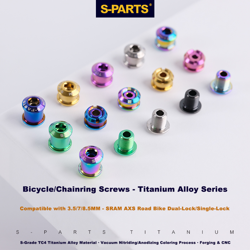 S-Grade Parafusos para Catraca em Liga de Titânio TC4 - Compatível com SRAM AXS Road Bikes 3.5/7/8.5/10MM
