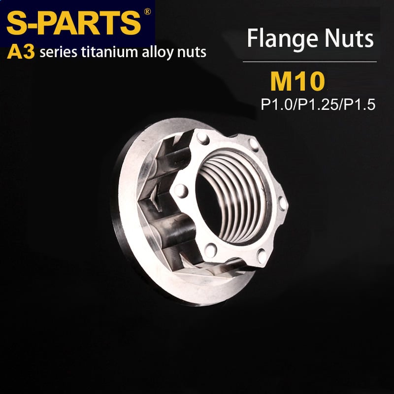 S-parts écrous à collerette A3 M10 pour voiture électrique, vis en alliage de titane, accessoires de moto