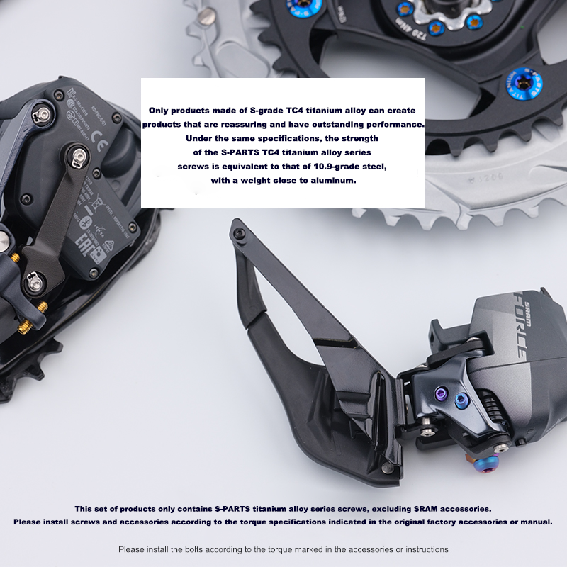 S-PARTS Parafusos de Câmbio em Titânio para SRAM FORCE AXS