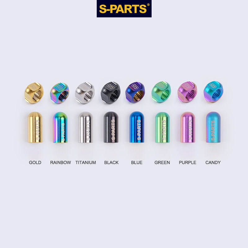Couvercle de valve Presta en alliage de titane S-PARTS | Compatible avec les roues de vélo de route Seka Specialized SL8 et Trek