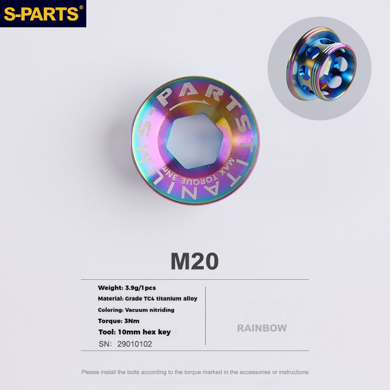 Bulloni e coperture per manovella in lega di titanio S-PARTS per la serie Shimano