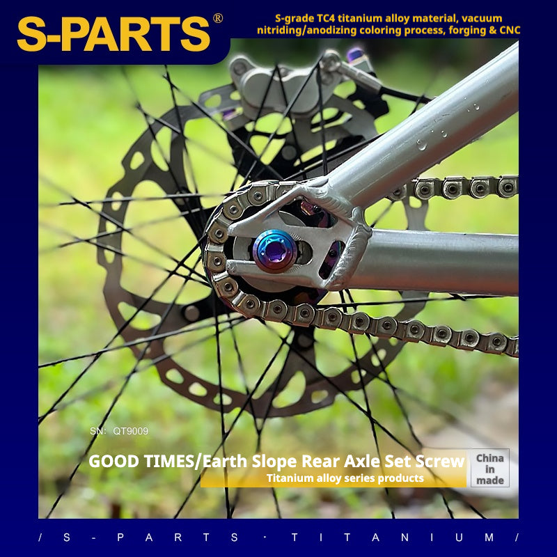 Bulloni per asse posteriore in titanio S-PARTS compatibili con biciclette GOOD TIMES e DPSBikes