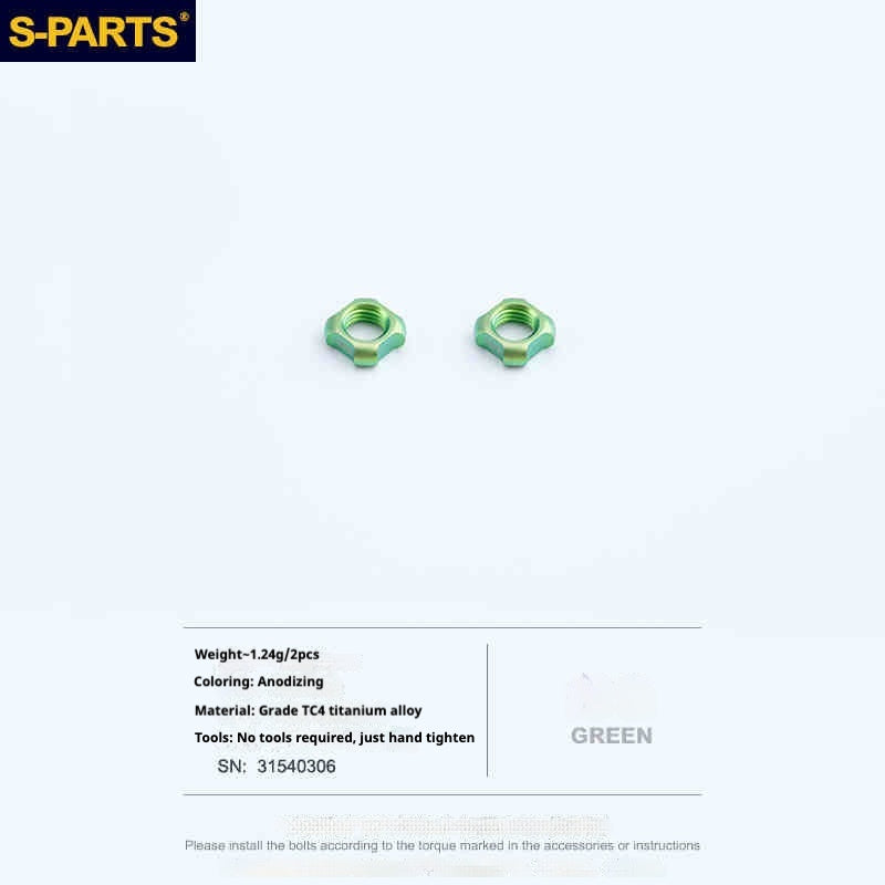 Couvercle de valve Presta en alliage de titane S-PARTS | Compatible avec les roues de vélo de route Seka Specialized SL8 et Trek