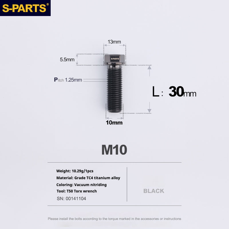 SPARTS A3 Serie M10 L20-60mm D13 P1.5-P1.25Titanio Viti Moto Auto