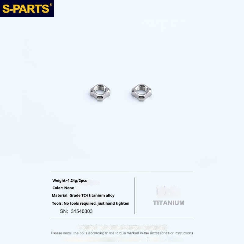 Couvercle de valve Presta en alliage de titane S-PARTS | Compatible avec les roues de vélo de route Seka Specialized SL8 et Trek
