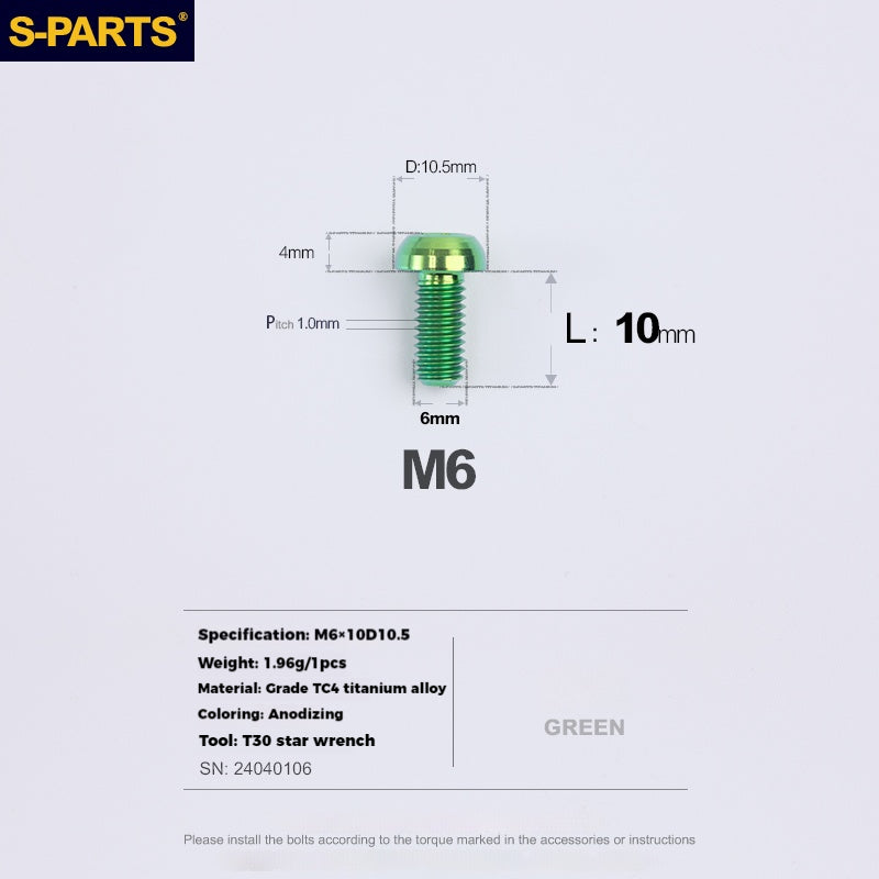 S-PARTS Lega di Titanio Cambio Freno Blocco Linea Mountain Road Bicicletta Deragliatore Anteriore Deragliatore Posteriore Vite di Compressione