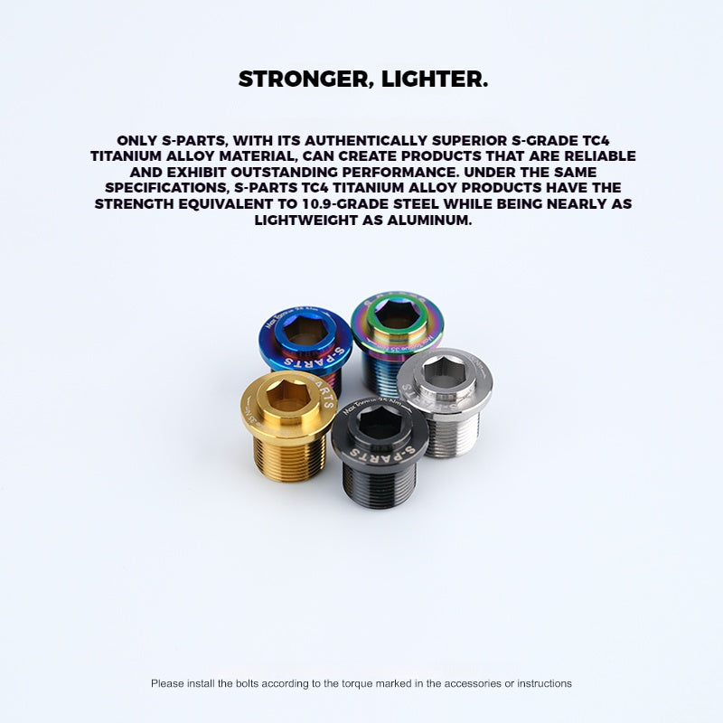 Viti per manovella scanalate in titanio S-PARTS per serie SHIMANO