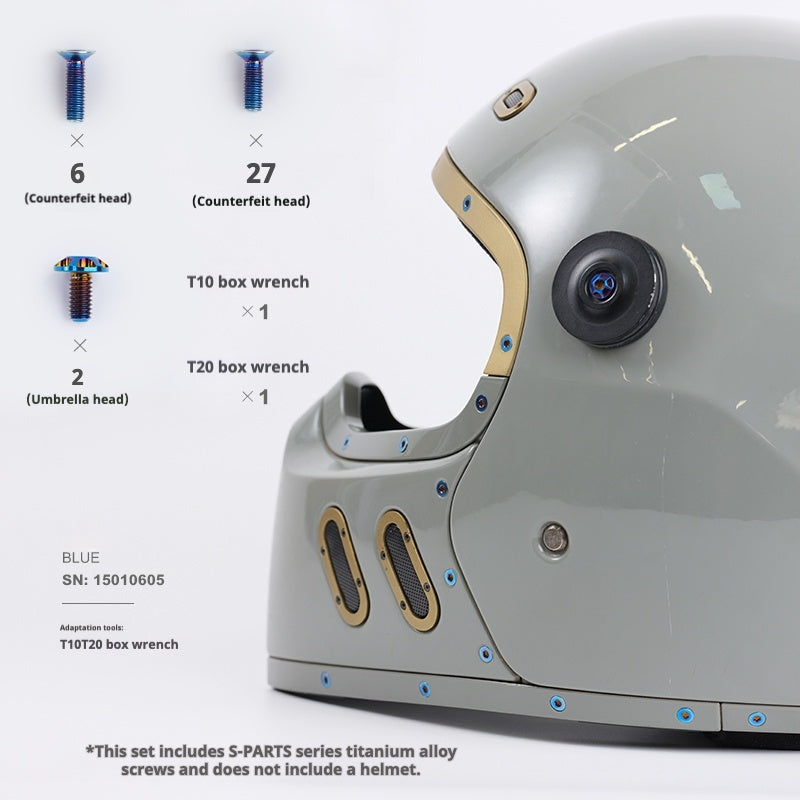 Set di viti in titanio per casco da moto SPARTS QWART