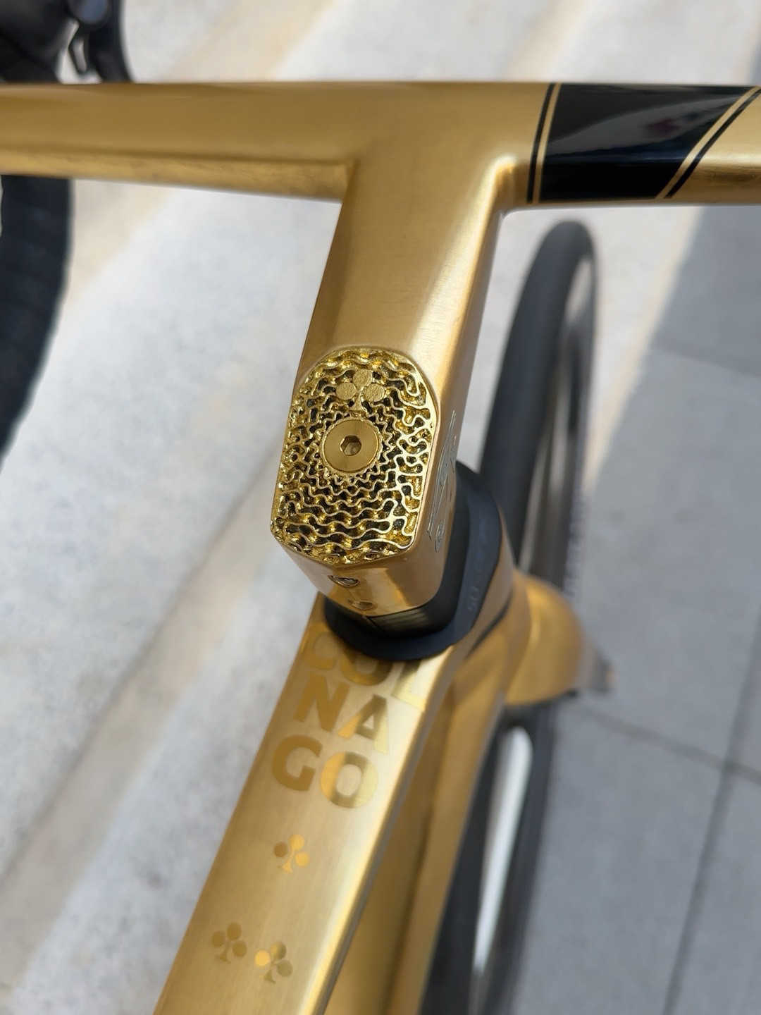 Tampa de canote de titânio impressa em 3D, adequada para guidões integrados de bicicleta de estrada Colnago CC01, 1 peça