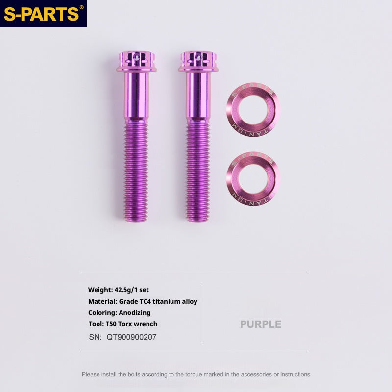 Bulloni per asse posteriore in titanio S-PARTS compatibili con biciclette GOOD TIMES e DPSBikes
