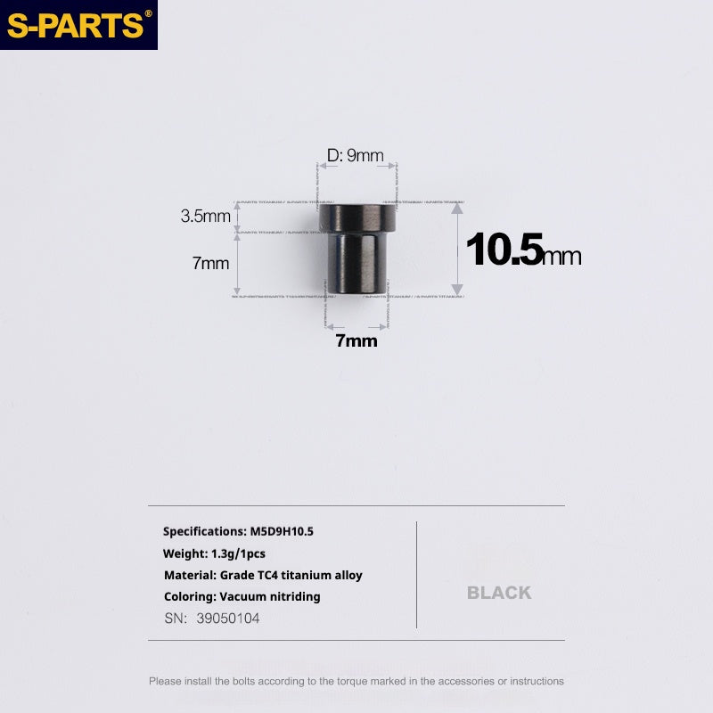 Parafuso Lock-On de Titânio S-PARTS para Guidão/Avanço Integrado /Stem | Factor Black Inc Roval SL Cockpit Bontrager XXX Parafuso Titânio