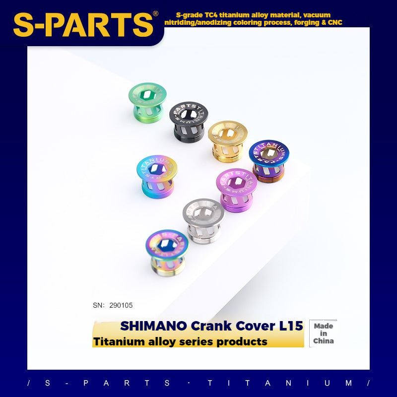 Copertura della manovella in lega di titanio S-PARTS L15 per la serie SHIMANO