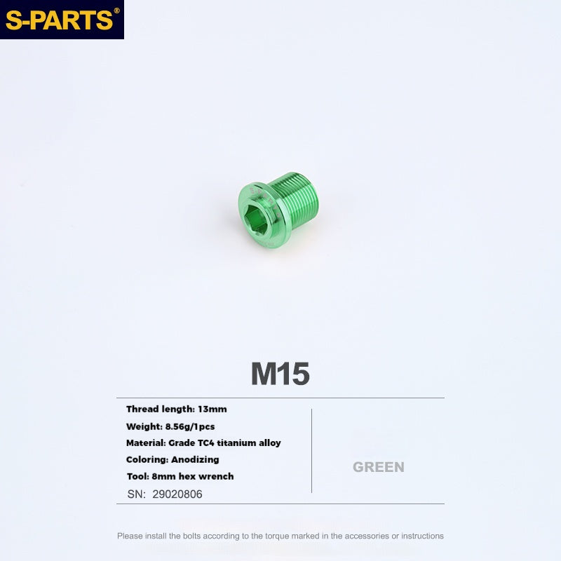 Viti per manovella scanalate in titanio S-PARTS per serie SHIMANO