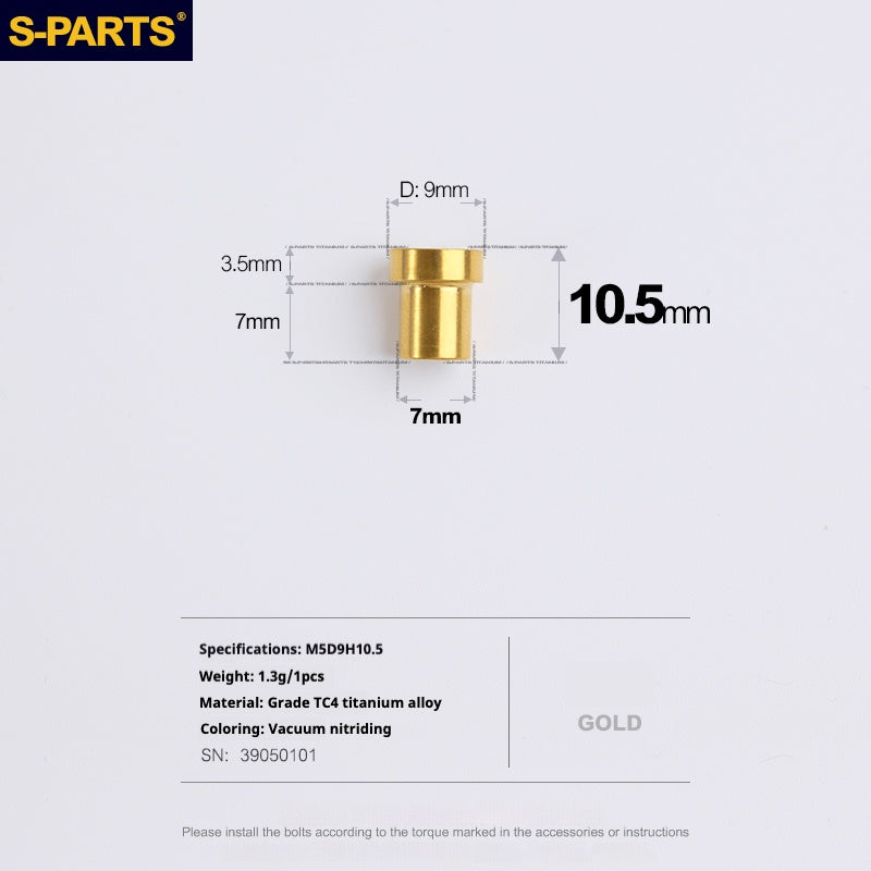 Parafuso Lock-On de Titânio S-PARTS para Guidão/Avanço Integrado /Stem | Factor Black Inc Roval SL Cockpit Bontrager XXX Parafuso Titânio