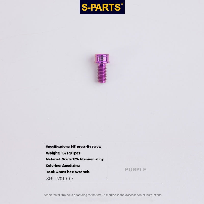 S-PARTS Lega di Titanio Cambio Freno Blocco Linea Mountain Road Bicicletta Deragliatore Anteriore Deragliatore Posteriore Vite di Compressione