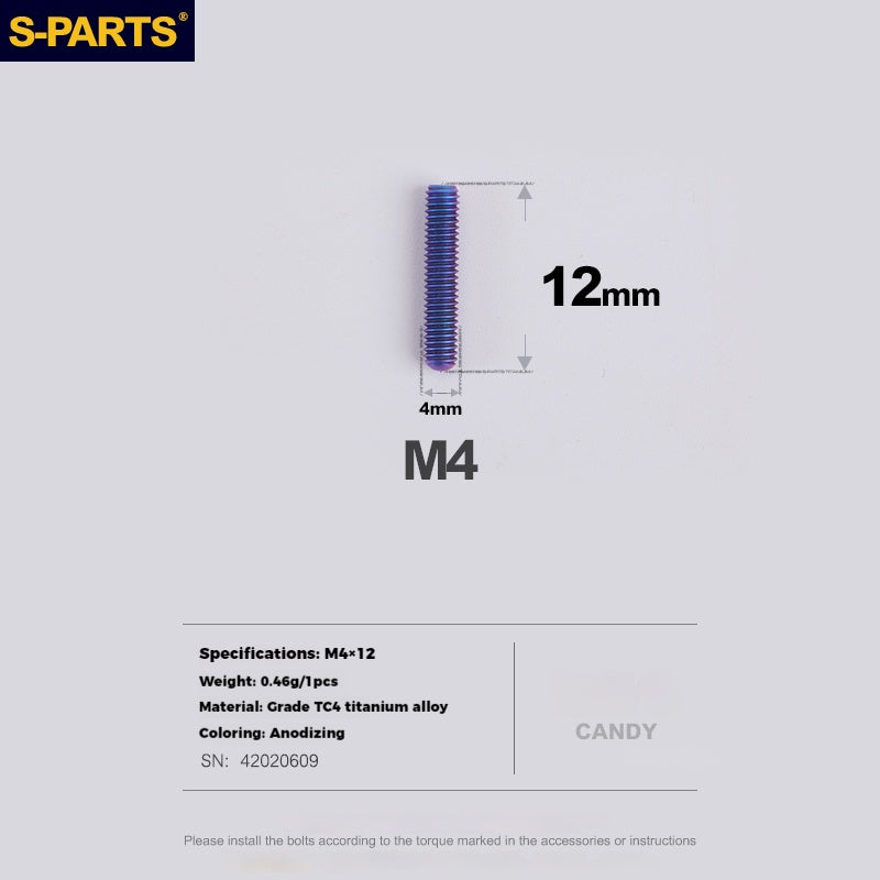 S-PARTS Viti di regolazione fine in lega di titanio per deragliatore anteriore e posteriore della bicicletta e regolazione della tensione