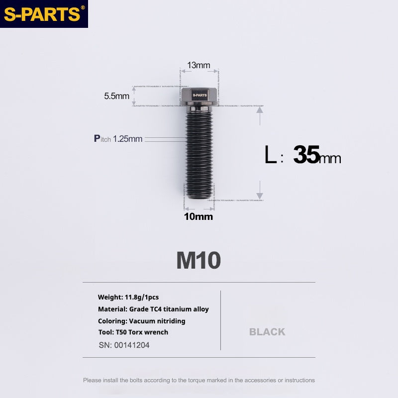 SPARTS A3 Serie M10 L20-60mm D13 P1.5-P1.25Titanio Viti Moto Auto