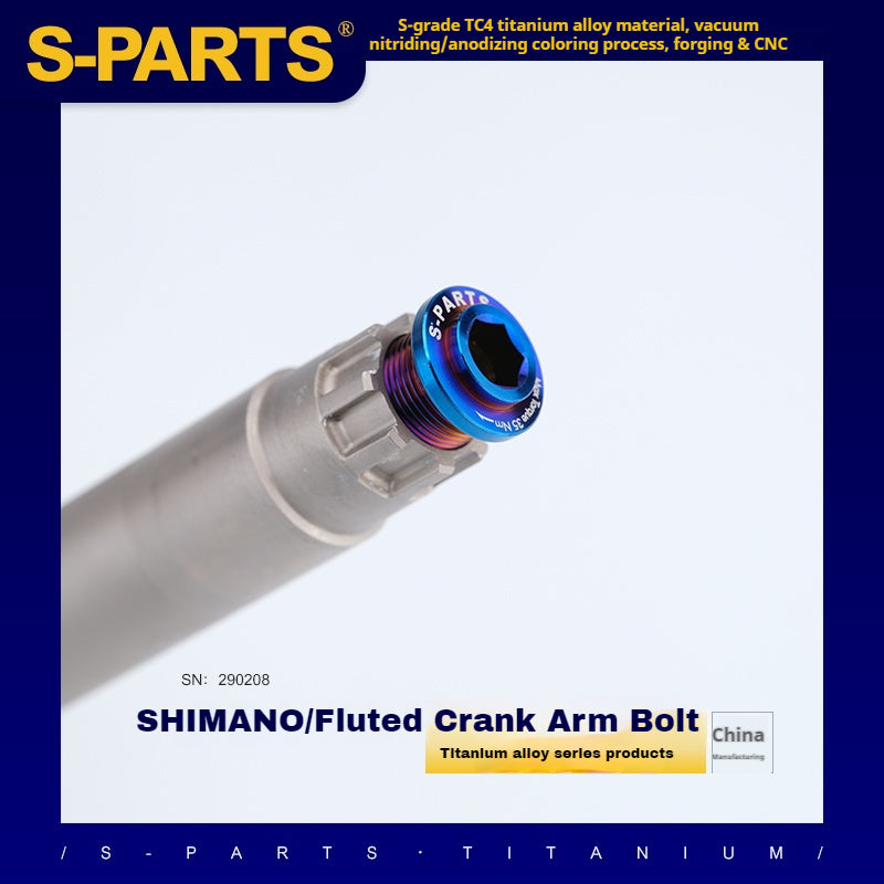 Viti per manovella scanalate in titanio S-PARTS per serie SHIMANO