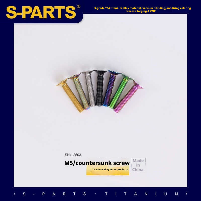 Parafusos de Titânio SPARTS Série Cabeça Escareada M5 L06-55mm