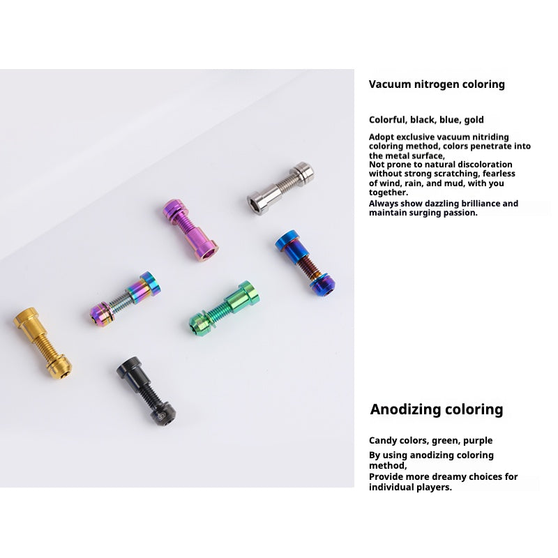 Parafuso Lock-On de Titânio S-PARTS para Guidão/Avanço Integrado /Stem | Factor Black Inc Roval SL Cockpit Bontrager XXX Parafuso Titânio