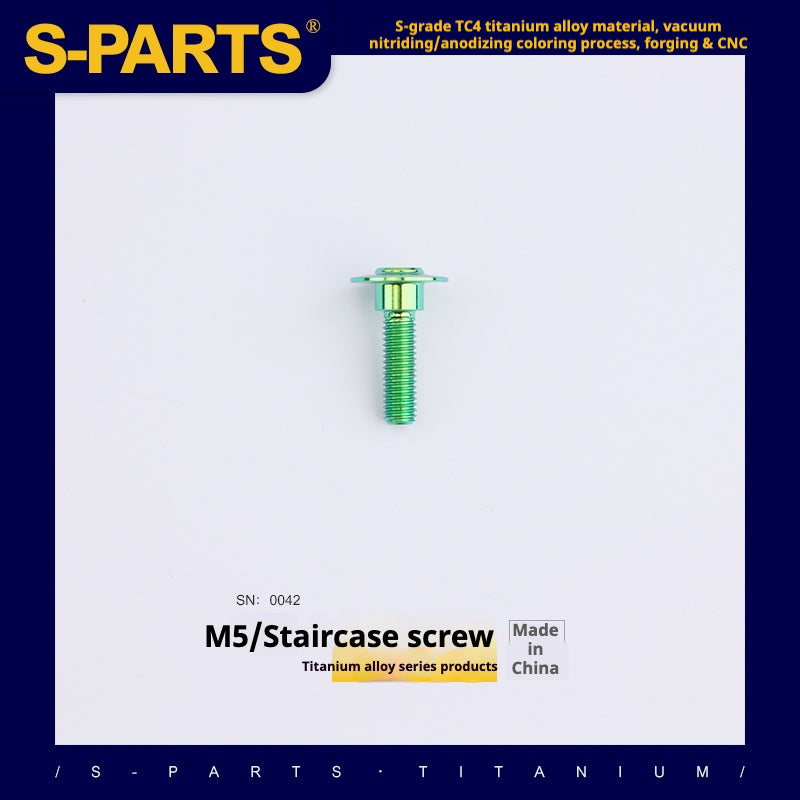 SPARTS A3 Umbrella Head Step Series M5 Viti in titanio verde per motociclette e auto