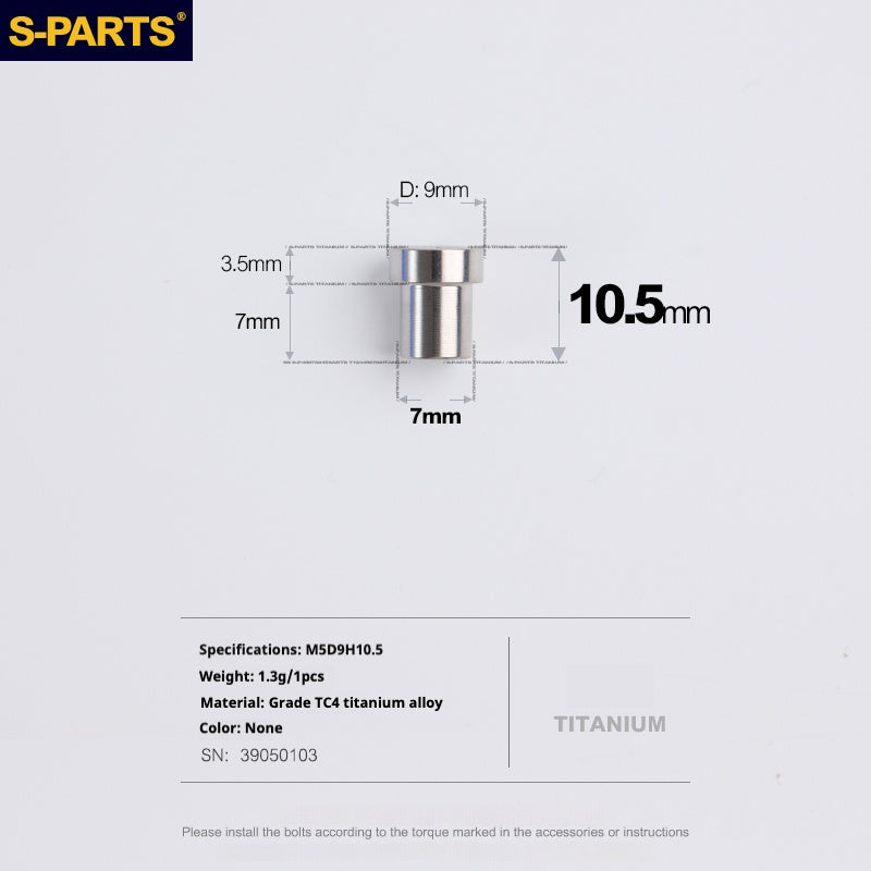Parafuso Lock-On de Titânio S-PARTS para Guidão/Avanço Integrado /Stem | Factor Black Inc Roval SL Cockpit Bontrager XXX Parafuso Titânio