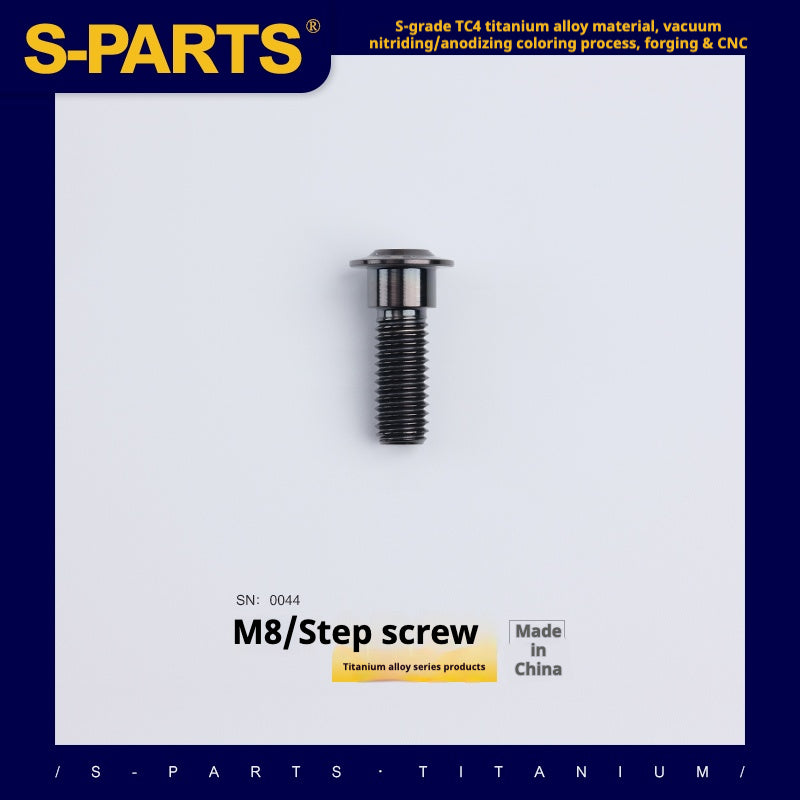 SPARTS A3 Umbrella Head Step Series M8 Viti in titanio nero per motociclette e auto