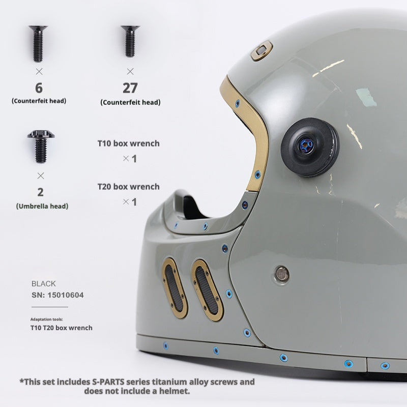 Set di viti in titanio per casco da moto SPARTS QWART
