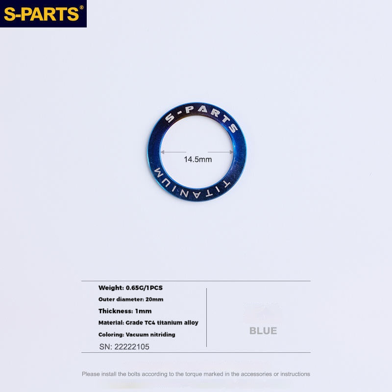 Rondelles de pédales S-Parts en titane | Compatibles Shimano Dura-Ace, Ultegra, 105, Look Keo, Wahoo Speedplay, Garmin Vector 3, Rally et Favero Assioma