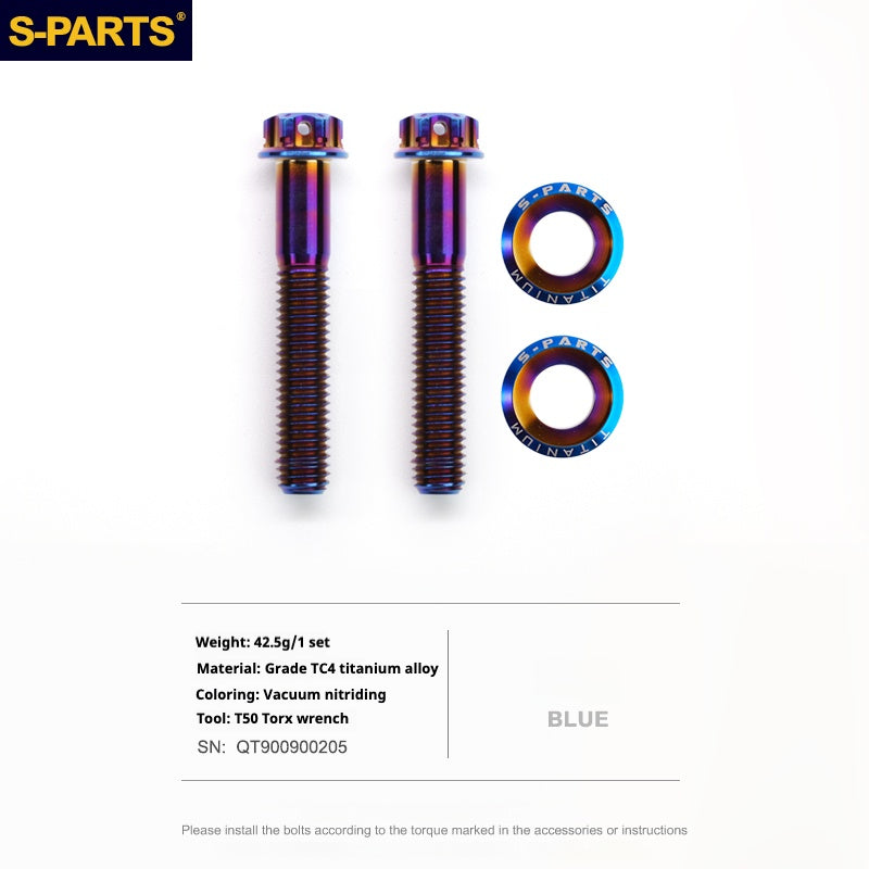 Bulloni per asse posteriore in titanio S-PARTS compatibili con biciclette GOOD TIMES e DPSBikes