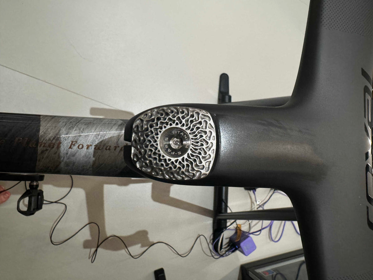 Tappo attacco manubrio in titanio stampato in 3D, adatto per manubrio bici da strada integrato Specialized SL8 Roval Rapide, 1 pz.