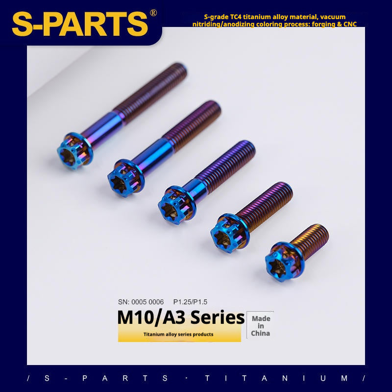 SPARTS Blue A3 Series M10 L12-120mm Viti in titanio per motociclette Auto