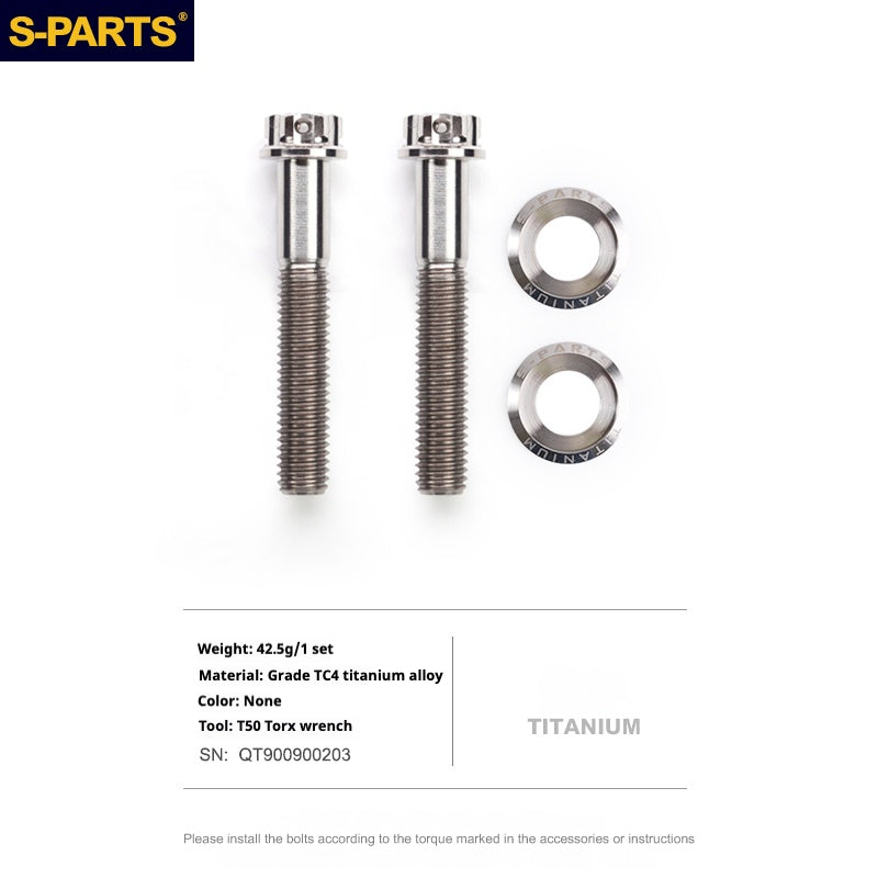 Bulloni per asse posteriore in titanio S-PARTS compatibili con biciclette GOOD TIMES e DPSBikes