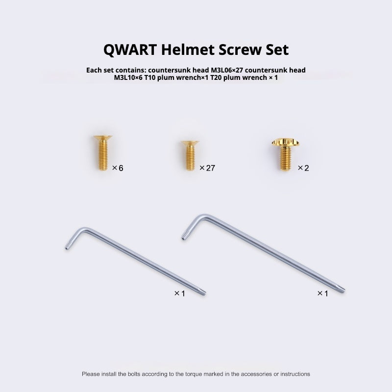 Set di viti in titanio per casco da moto SPARTS QWART