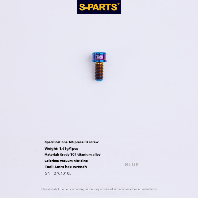 S-PARTS Lega di Titanio Cambio Freno Blocco Linea Mountain Road Bicicletta Deragliatore Anteriore Deragliatore Posteriore Vite di Compressione